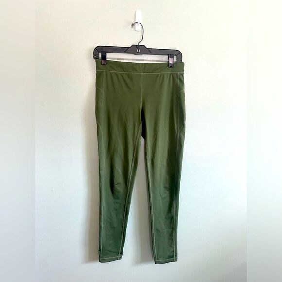 Without Walls Olive Green Ankle Yoga Athletic Cropped  Leggings SZ M - Picture 1 of 5